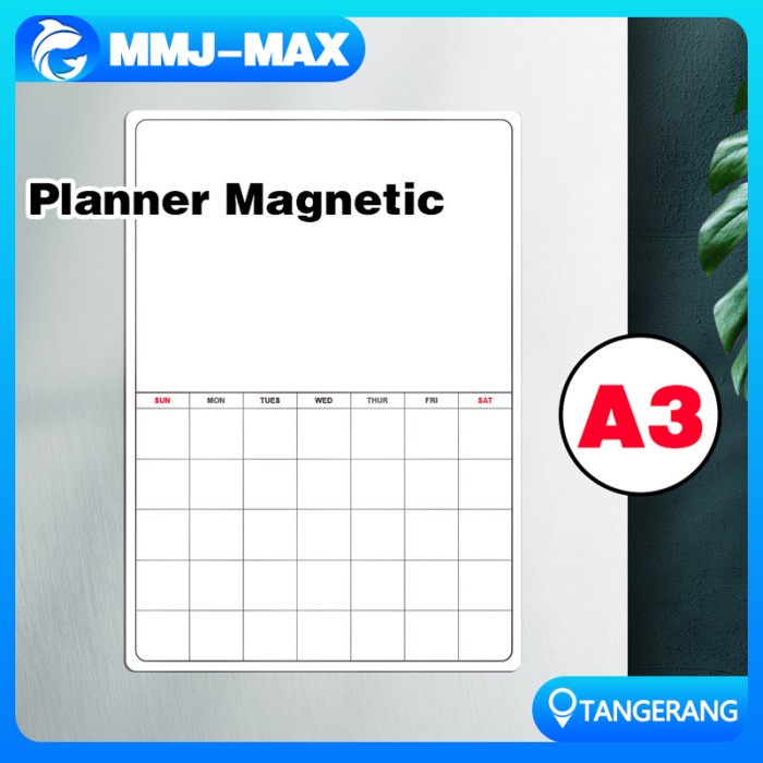

Trendi A3 Papan Jadwal Magnet/Planner Magnetic/Weekly Planner Magnetic Berkualitas