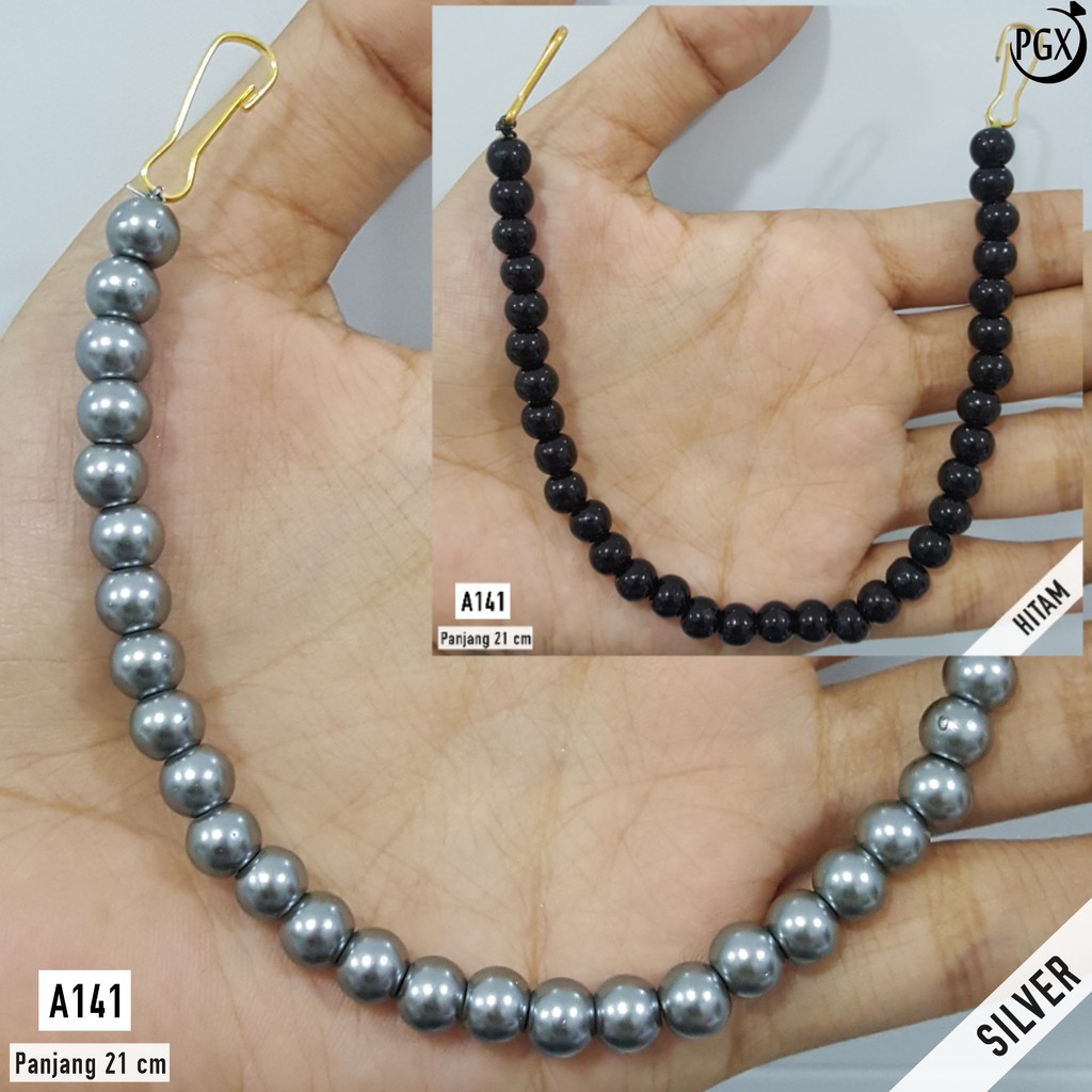 PGX Konektor Masker - Pengait Masker Hijab Mutiara - Aksesoris Masker - A141-HITAM