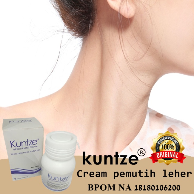 TERLARIS kuntze brigtening cream bpom cream pemutih leher hitam dan gelap alami tercepat aman dan am
