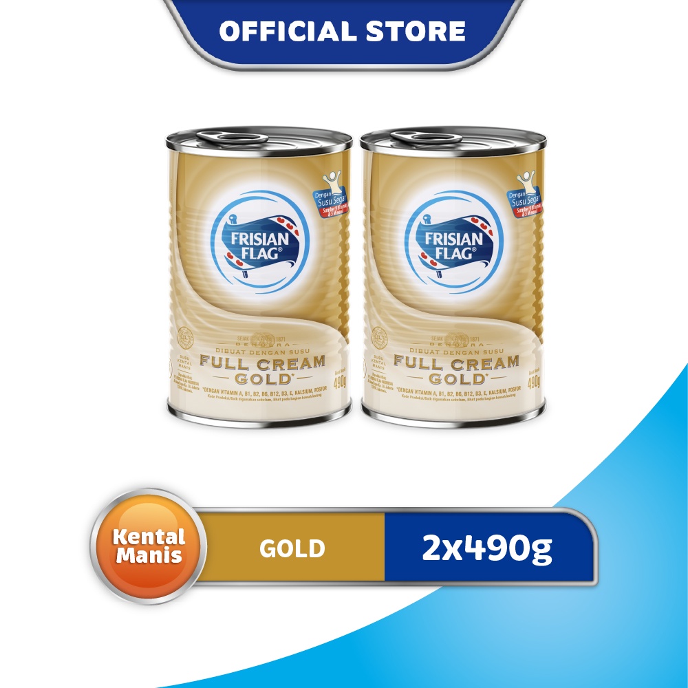 

Frisian Flag Susu Kental Manis Gold Kaleng 490gr x2