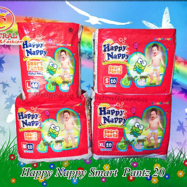 Happy Nappy Pantz S20/ M20/L20/ XL20/Centraltrenggalek