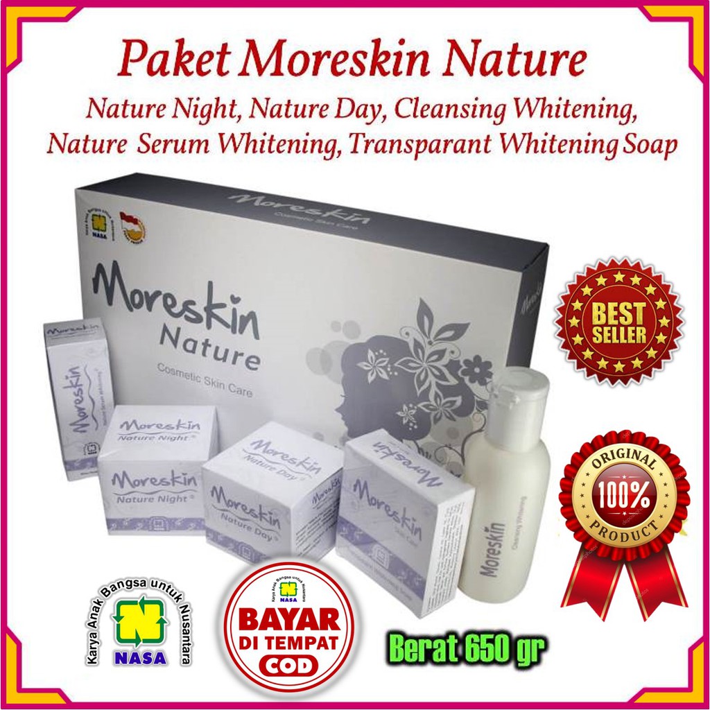 Moreskin Nature Cosmetics Skin Care Original Nasa Paket Lengkap Original Produk Nasa Pemalang
