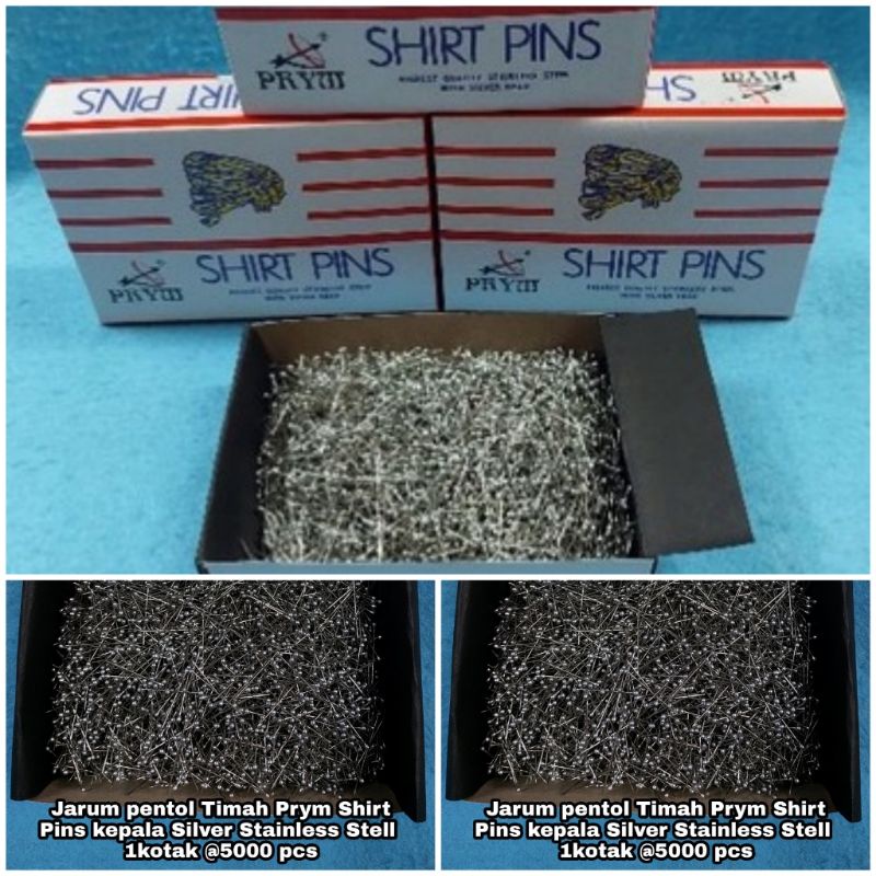 Jarum pentol timah Shirt pins 2.5cm Silver Stainless rp.59.500/5000pcs