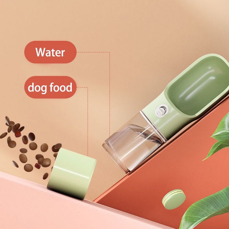 COD/Pet Water Bottle 2 in 1 Travel Botol Minum Makan  Anjing &amp; Kucing Hewan Portable Food &amp; Drink botol