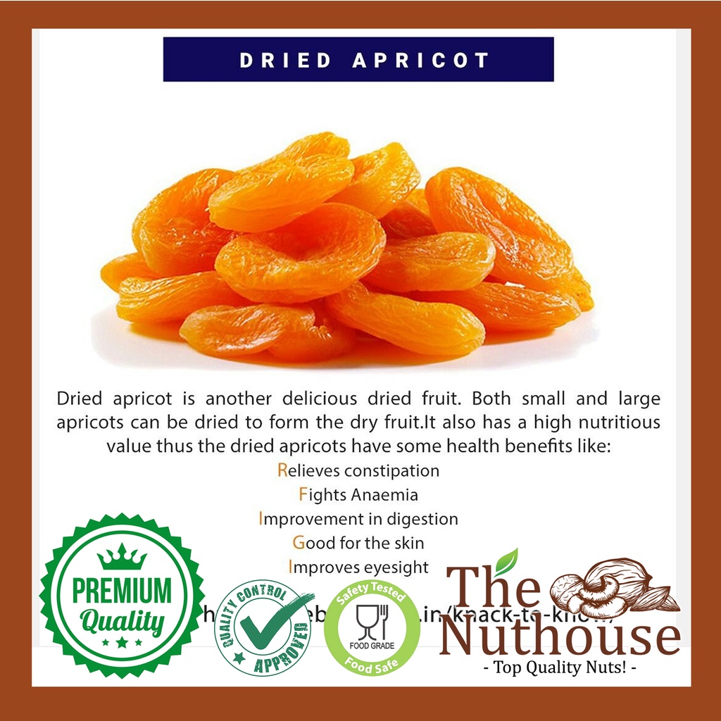 100gr Dried Apricot / Buah Aprikot Kering [Organic Premium Fruits]