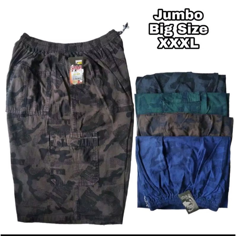 celana pendek kain tebal size dewas XL/Jumbo big size XXXL pria dewasa motif doreng  US ARMY