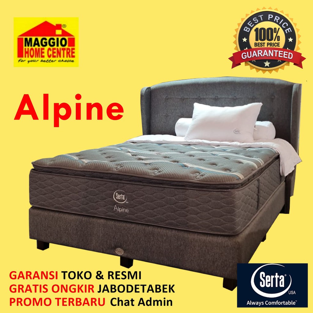 KASUR SERTA - KASUR SPRING LATEX COOL FIBER - ALPINE - SERTA