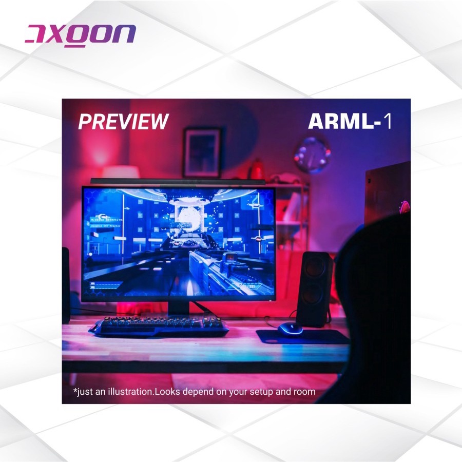 Axgon ARML-1 Monitor Light Bar - Lampu layar Monitor