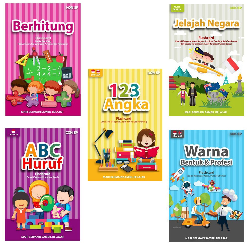 FLASHCARD Kartu Baca Anak isi 20 48 flash card angka huruf iqra hijaiyah animal wipe clean