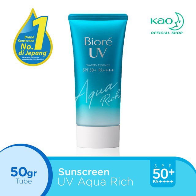 Biore UV Aqua Rich Watery Essence SPF 50+/PA+++ | Biore UV Face Sunscreen Aqua Rich Light Up Essence