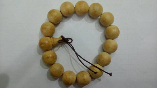 Gelang Tangan Kayu Tasbih Buddha 15 Butir