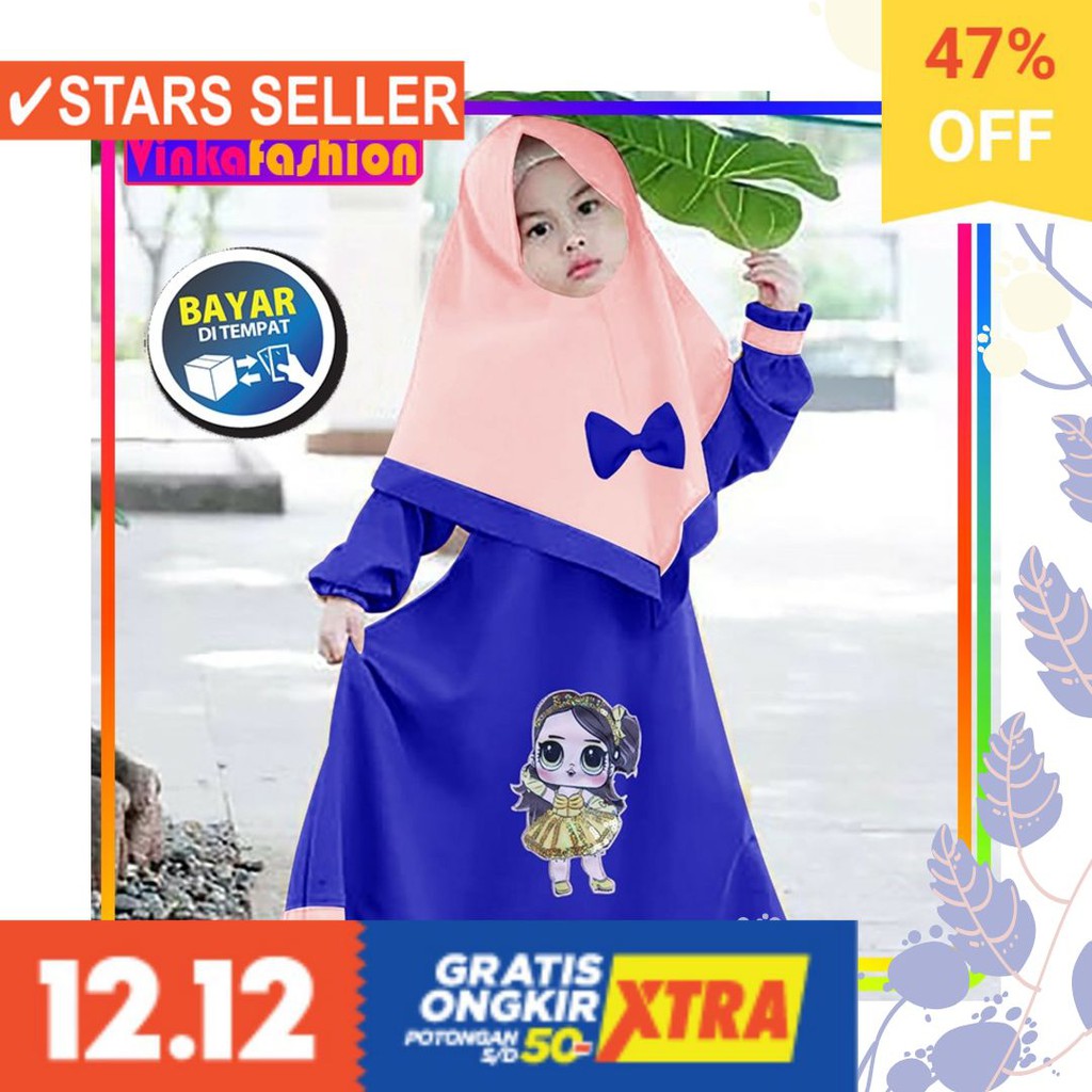 âï¸ SALEM PURPLE RAINBOW PINK MUSTAD Baju Gamis Anak Cewek Pakaian Muslimah Perempuan