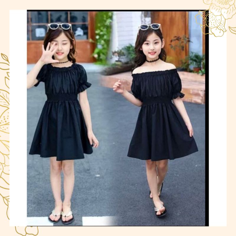 Dress Anak Perempuan 7 8 9 10 Tahun - Baju Anak Korea Cewek Bahan Ardila