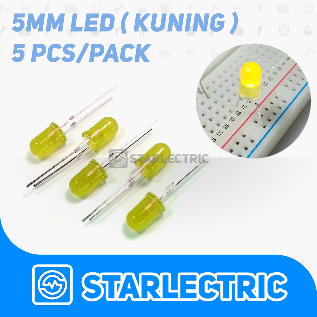 LED 5mm Kuning (5pcs/pack)