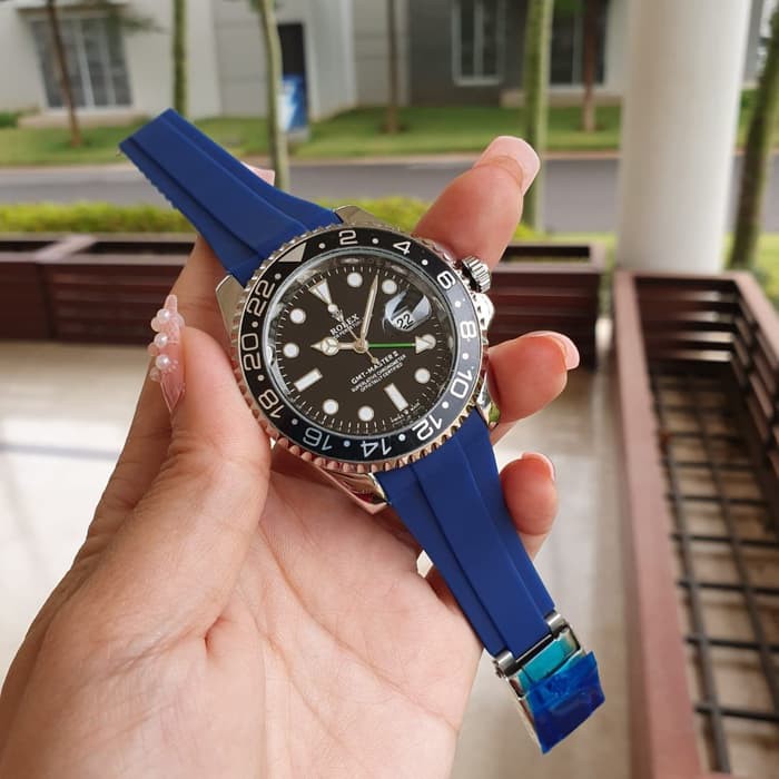 Jam Tangan Pria Rolex Rubber Strap