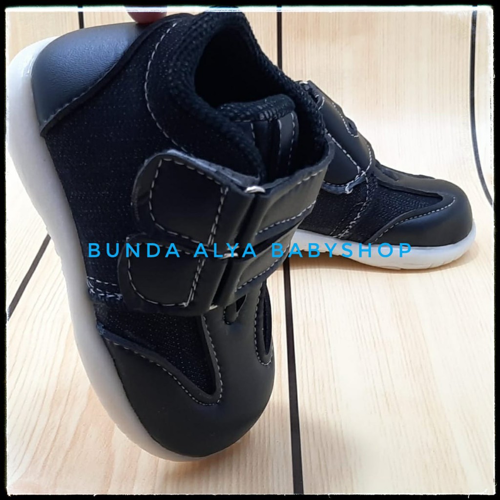 Sepatu Anak Laki Usia 1 2 3 4 Tahun Size 22 - 30 -Sepatu Boots Anak Cowok Jeans Kombinasi HITAM SALE