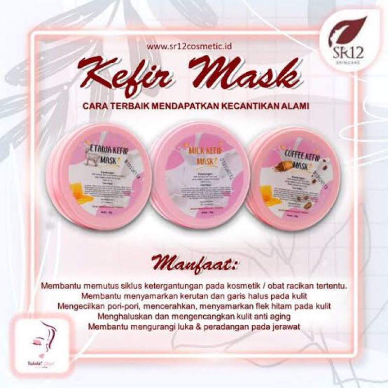 Masker Kefir SR12/Milk Kefir/Etawa Kefir/Coffe Kefir