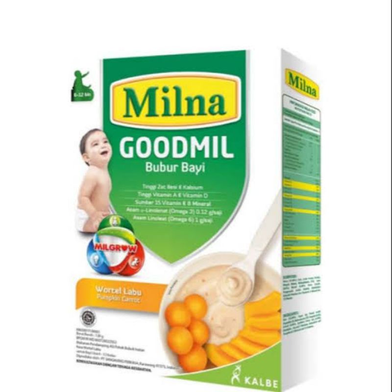 Milna Goodmil 6-12 Bulan Wortel Labu / Bubur Bayi / Bubur Milna