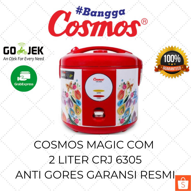 Cosmos Magic Com Harmond 3in1 CRJ 6305 2 Liter / Mejikom Murah / Rice Cooker Besar / Mejicom Merah