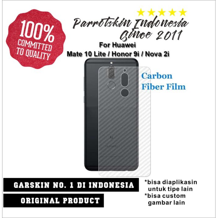 Garskin Protector Carbon clear Huawei Matte 10 lite 9i nova 2i