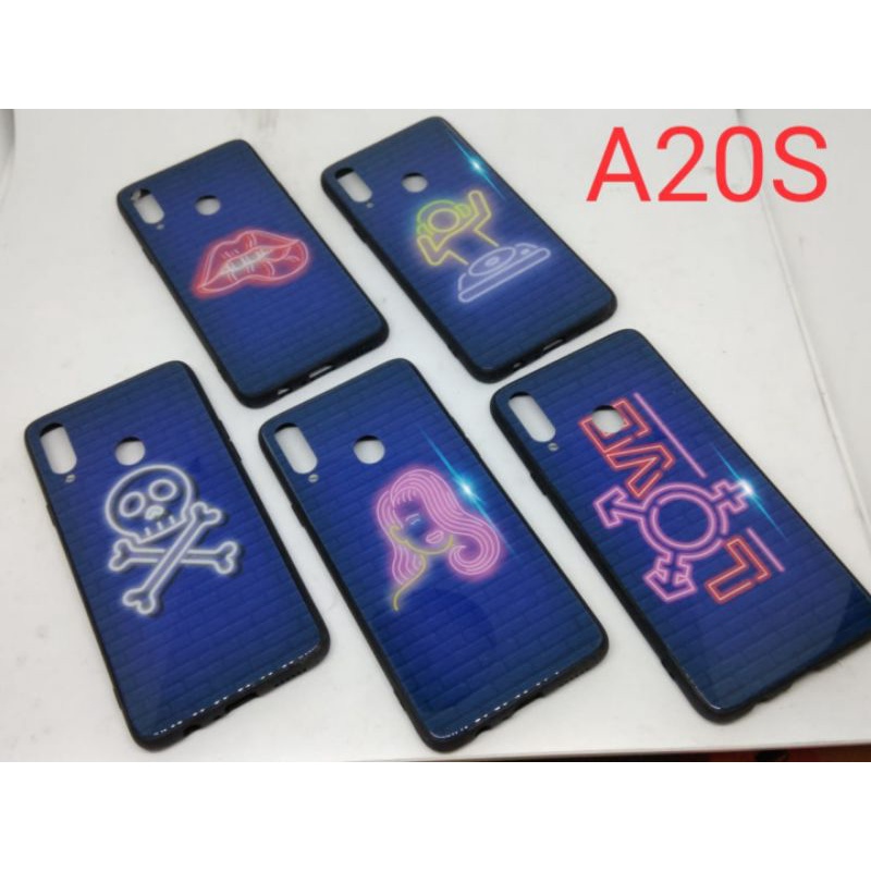 Softcase glass Samsung A20S blue light