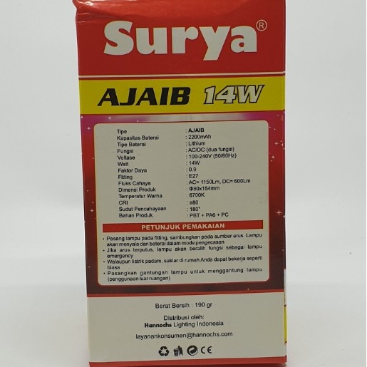 Lampu LED Surya 14w Emergency / Lampu Ajaib / Magic Lamp