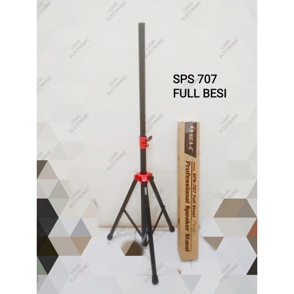 Stand Speaker Tripod SEAC SPS-707 ORIGINAL Full Besi KualitasTerbaik / Tiang kaki Speaker ( Harga 1pcs )