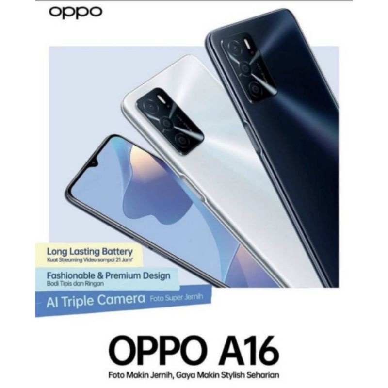 OPPO A16 RAM 3/32 dan 4/64 GARANSI RESMI OPPO INDONESIA