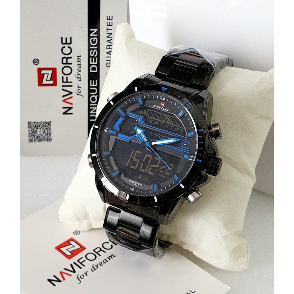 JAM TANGAN SPORT PRIA NAVIFORCE 9133 DUAL TIME