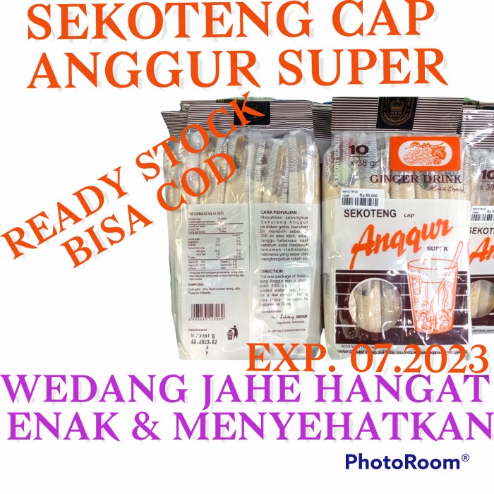 

WEDANG SEKOTENG CAP ANGGUR SUPER WEDANG JAHE GINGER DRINK 10 SACHET (BERKUALITAS)