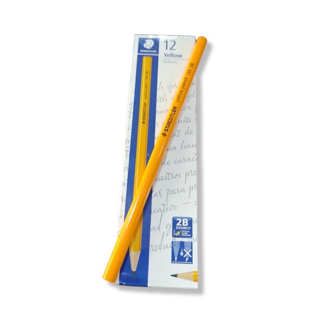 

Pensil 2B Steadtler Body Kuning Ecer / Pensil Ujian / Pencil Yellow 133-2B / Pensil Orotan Sepaket Lebih Hemat