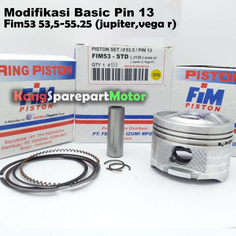 SEHER PISTON SET JUPITER Z XB 53.5 54 54.5 55 55.25 PIN PEN 13 FIM