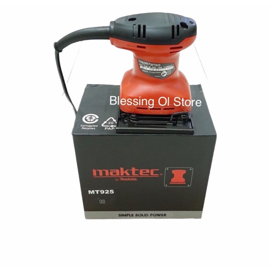 MAKTEC MESIN AMPLAS KAYU MT 925 / MESIN MINI FINISHING SANDER
