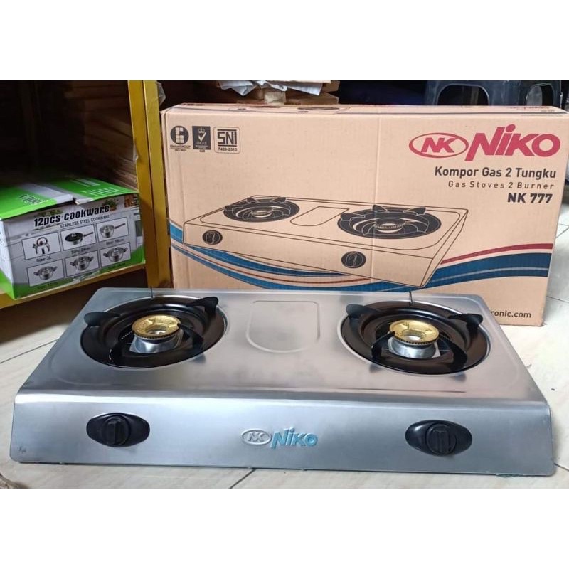 Kompor Gas Murah Niko 2 Tungku Stainlesstell NK 777 / Nk-777 kompor murah