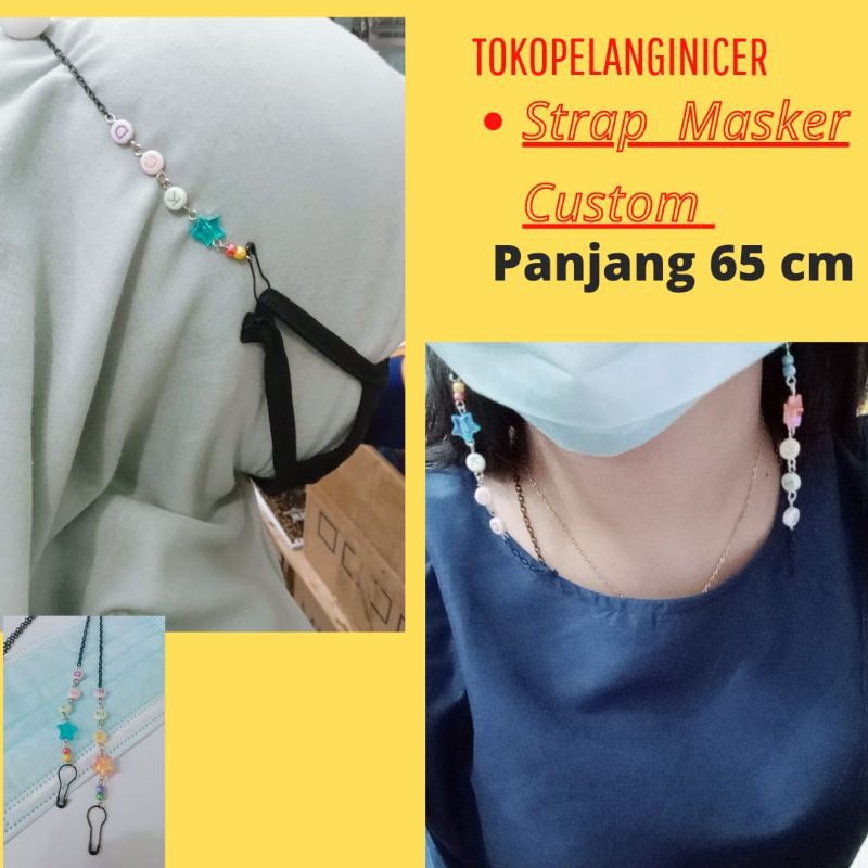 Kalung Tali Masker Penyambung Masker Custom Strap Masker Kalung Rantai Custom kalung masker korea