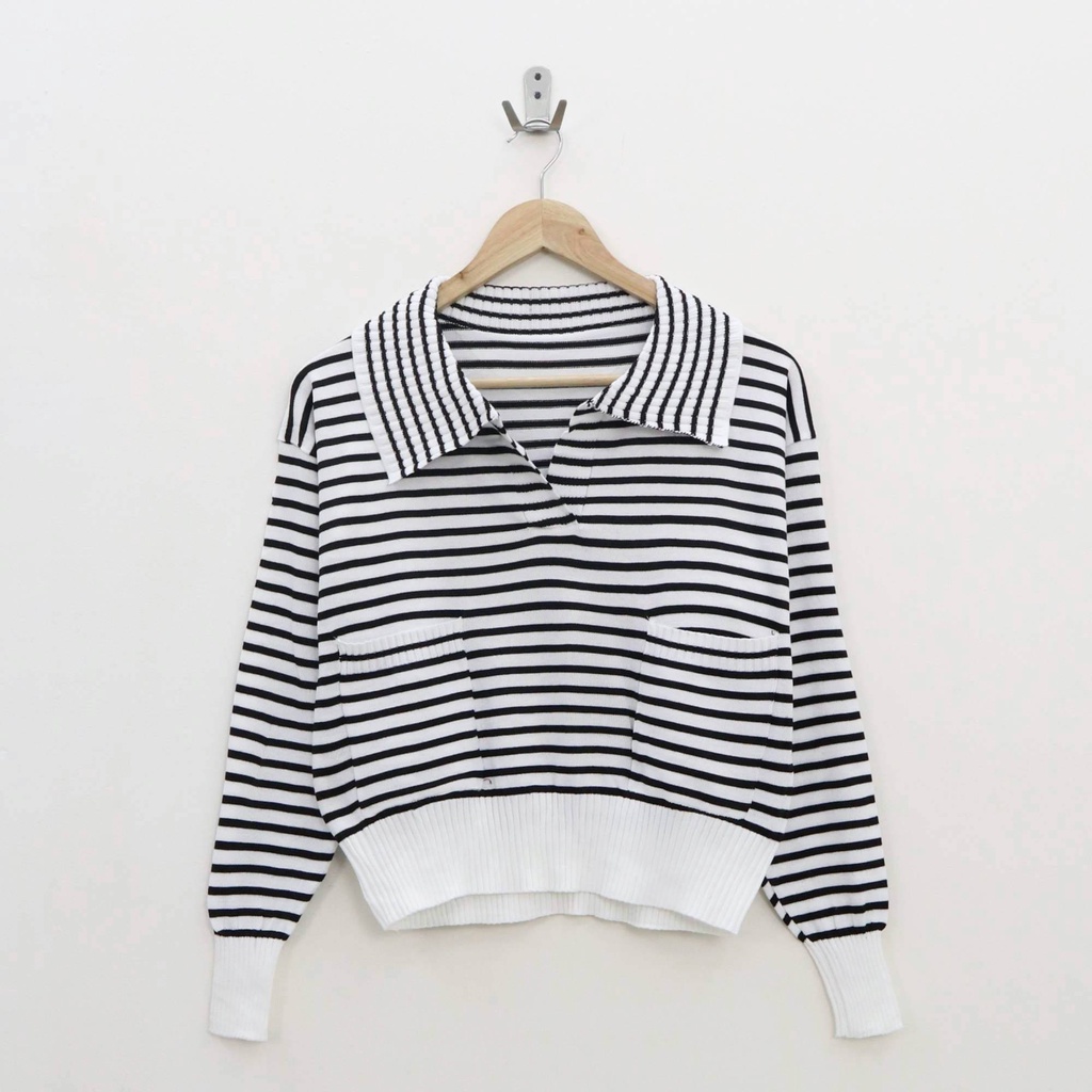 Oule stripe knit top - Thejanclothes