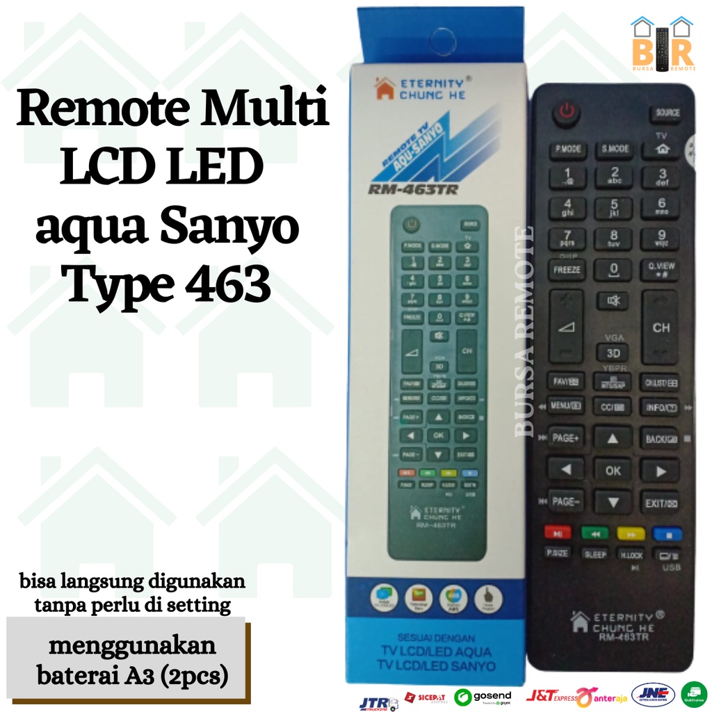 Remot Remote TV Sanyo Aqua Haier LCD LED multi chunghe 463