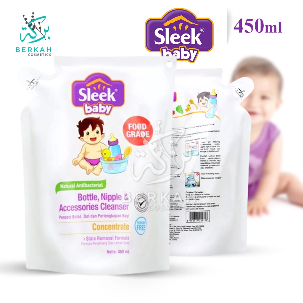 Sleek Baby Bottle Nipple Cleanser &amp; Accessories Refill 450ml