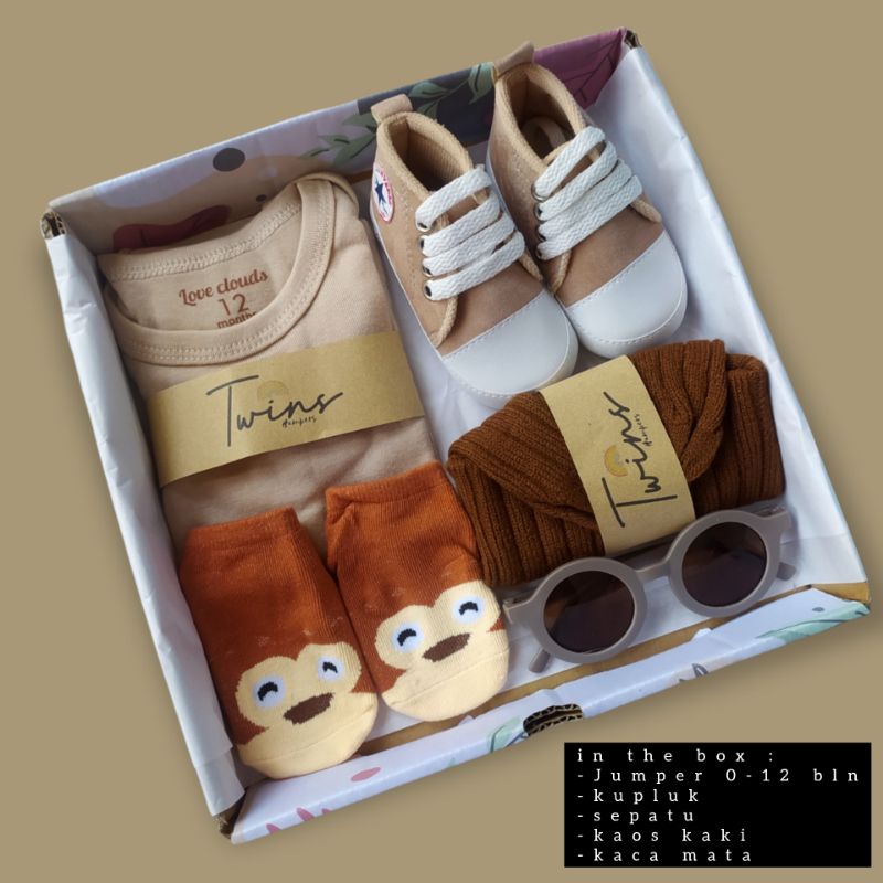 Hampers bayi/ hampers baby newbron / gift box / kado lahiran-Coklat 2