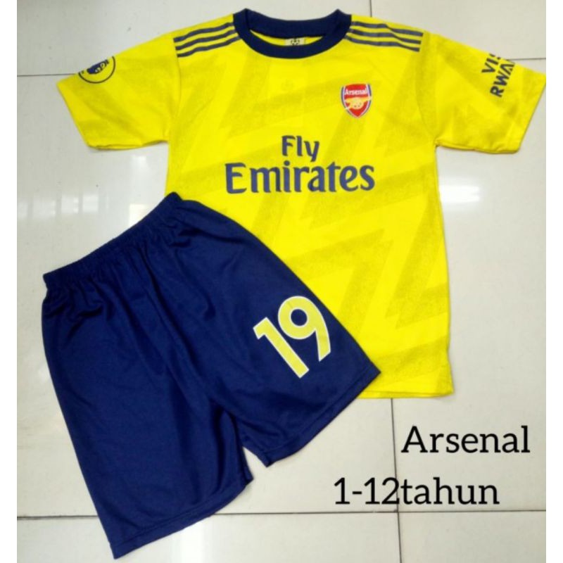 Fashion Stelan Baju Bola Jersey Arsenal / Pakaian Setelan Anak Bola