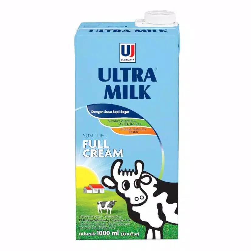 

Ultra Milk Susu UHT Full Cream 1000 ml