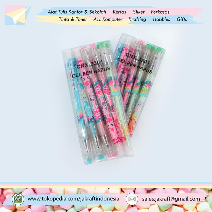 

Pulpen Erasable Gel Pen (0.38 mm) Bisa Dihapus My Little Pony CNX-3301