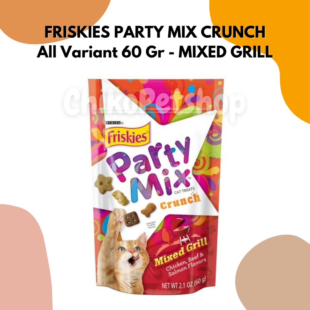 FRISKIES PARTY MIX All Variant Cat Food Makanan Kucing Friskis Pouch 60 Gr