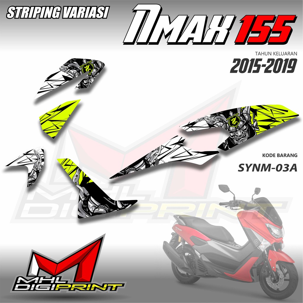 STRIPING VARIASI NMAX 155 GENERASI PERTAMA -  STIKER NMAX OLD - SYNM 03