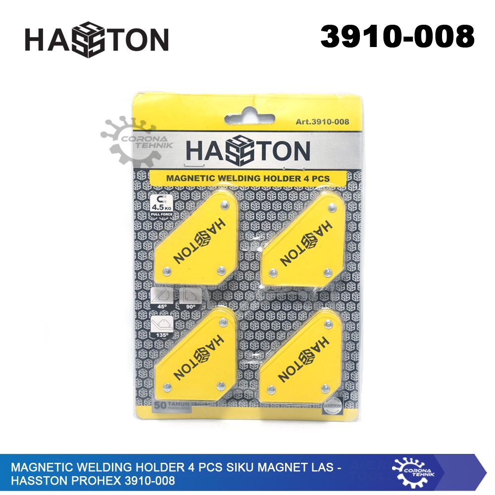 Hasston Prohex 3910-008 - Magnetic Welding Holder 4 Pcs Siku Magnet Las