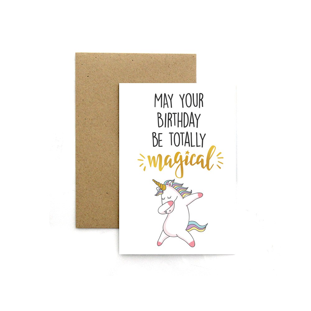 Kartu Ucapan ulang tahun / Birthday Harvest Celebrate Bday 05 - Unicorn