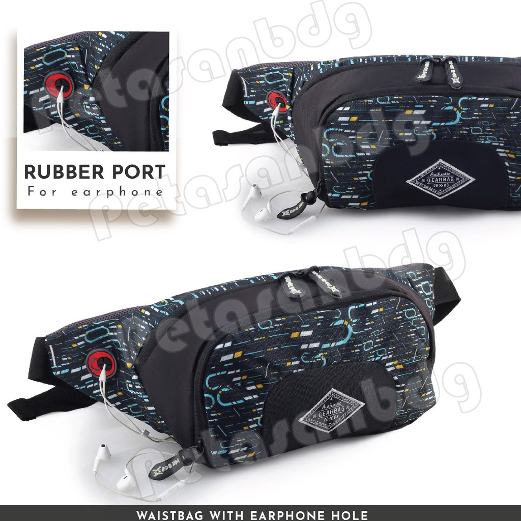 PTS - Gear Bag RASCL Port 13106 Waistbag WITH EARPHONE HOLE Tas Distro Crossbody Chest Man Tas Pinggang