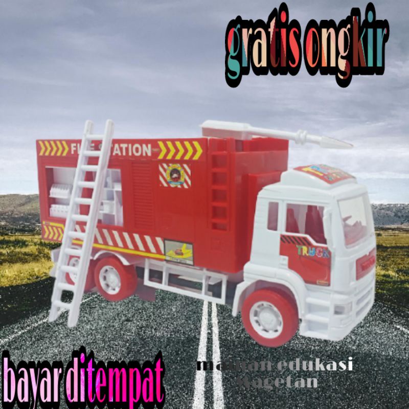 Mainan Anak Laki Laki Cowok Mobil Truk Pemadam Kebakaran Damkar