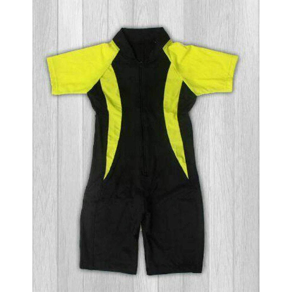 Ariza Sport Baju Renang Anak Diving Import Hitam - Hijau