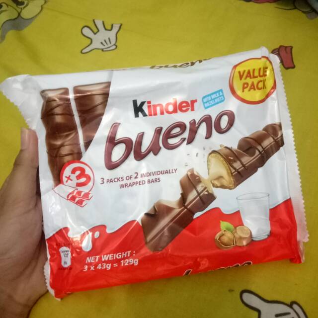 

Kinder bueno 3 packs pf 2 individually 129gr